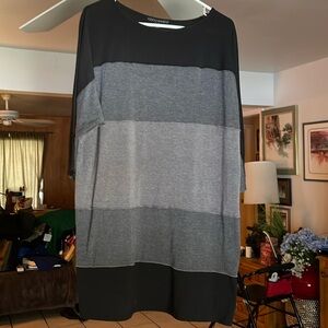 Coco Bianco Black and Gray Colorblock Sweater